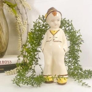 Vintage Dutch Boy Planter Rare Ceramic Vase from the 50's